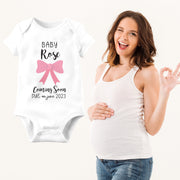 Gender Reveal Baby Bodysuit | Name Reveal Baby Grow | Baby Boy & Girl Announcement Outfit | 0-24M