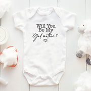 Will You Be My Godmother? Baby Bodysuit | Godmother Proposal Vest | 3 Styles | Newborn Gift