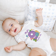 Personalised Cute Animal Monthly Milestone Bodysuit | Custom Name Baby Vest Set 1-12 Months