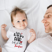 Personalised Happy Birthday Mummy & Daddy Baby Bodysuit | Festive Birthday Baby Grow Gift | 0-24M