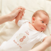 Personalised Monthly Milestone Baby Bodysuit | Custom Name Babygrow 1-12 Months | Photo Prop Gift