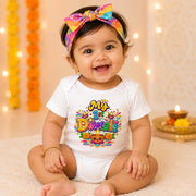 Personalised 1st Diwali Baby Bodysuit Gift | Custom Name Diwali Baby Vest | Festival of Lights Baby Outfit | NB-24M