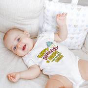 Happy Birthday Mummy & Daddy Baby Bodysuit | Personalised Mum & Dad Birthday Baby Grow Gift
