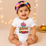 Personalised 1st Diwali Baby Bodysuit Gift | Custom Name Diwali Baby Vest | Festival of Lights Baby Outfit | NB-24M