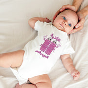 Personalised Arabic Number Monthly Milestone Bodysuit | Arabic Name Baby Vest Set 1-12 Months