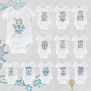 Bodies personnalisés adorables pour bébés, étapes mensuelles, body bébé personnalisé, joli débardeur bébé, ensemble de bodies personnalisés avec prénom pour les étapes clés