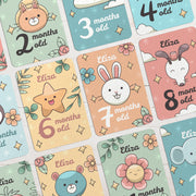 Cute Personalised Baby Milestone Cards  | Cute Monthly Milestone Cards For newborn |  Newborn Birth Gifts