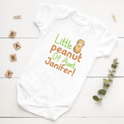 Personalised Best Aunt Baby Bodysuit | Peanut Bee Pumpkin Styles | Auntie Baby Grow Gift