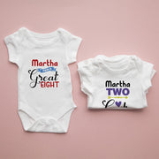 Personalised Monthly Milestone Babygrow | Custom Name 1-12 Months