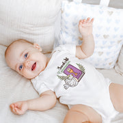 Personalised Baby Baptism & Communion Bodysuit | Christening Outfit with Name | Blue & Pink