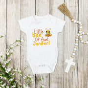 Personalised Best Aunt Baby Bodysuit | Peanut Bee Pumpkin Styles | Auntie Baby Grow Gift