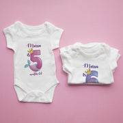 Personalised Mermaid Monthly Milestone Bodysuit | Custom Name Baby Grows Set 1-12 Months