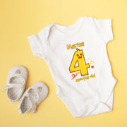 Personalised Duck Monthly Milestone Bodysuit | Custom Name Baby Grows Set 1-12 Months