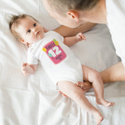 Personalised Funky Colourful Monthly Milestone Bodysuit | Custom Name Baby Grows Set 1-12 Months