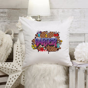 Personalised Graffiti Name Cushion | Urban Street Art Style Custom Name Pillow | 16x16 inch