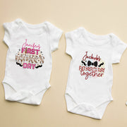My First Father's Day Baby Bodysuit & T-Shirt | Personalised New Dad Gift – 2 Styles
