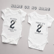 Personalised Black Floral Monthly Milestone Bodysuit | Custom Name Baby Grows Set 1-12 Months