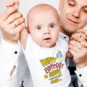 Happy Birthday Mummy & Daddy Baby Bodysuit | Personalised Mum & Dad Birthday Baby Grow Gift