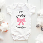 Gender Reveal Baby Bodysuit | Name Reveal Baby Grow | Baby Boy & Girl Announcement Outfit | 0-24M