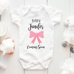 Gender Reveal Baby Bodysuit | Name Reveal Baby Grow | Baby Boy & Girl Announcement Outfit | 0-24M