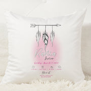 Personalised Newborn Baby Birth Stats Cushion | Custom Name & Birth Info Baby Pillow | 2 Styles