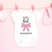 Gender Reveal Baby Bodysuit | Name Reveal Baby Grow | Baby Boy & Girl Announcement Outfit | 0-24M
