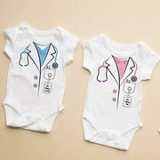 Personalised Doctor Baby Bodysuit & T-Shirt | Medical Baby Grow | Little Dr Gift | Pink & Blue | 0-3Y