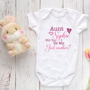 Will You Be My Godmother? Baby Bodysuit | Godmother Proposal Vest | 3 Styles | Newborn Gift