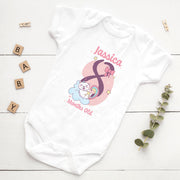 Personalised Unicorn Monthly Milestone Bodysuit | Custom Name Baby Grows Set 1-12 Months