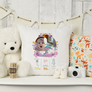 Personalised New Baby Cushion, New Baby Stats Cushion, New Baby Gifts, New Born Baby Gift, New Baby info pillow, Cushion for Baby Room