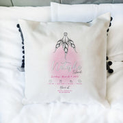Personalised Newborn Baby Birth Stats Cushion | Custom Name & Birth Info Baby Pillow | 2 Styles