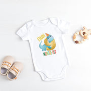 Personalised Cute Dinosaur Monthly Milestone Bodysuit | Custom Name Baby Grows Set 1-12 Months