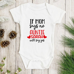 Personalised Auntie Baby Bodysuit & T-Shirt | Best Aunt Baby Gift | Custom Name Baby Grow