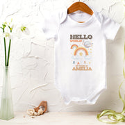 Personalised Monthly Milestone Bodysuit Set | Custom Name Baby Vest 1-12 Months | Baby Shower Gift