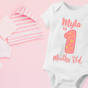 Bodies bébé personnalisés pour les jalons mensuels, body bébé personnalisé, coffret cadeau jalons nouveau-né