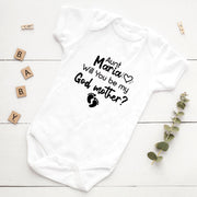Be My Godmother Baby Bodysuit & T-Shirt | Godmother Proposal Outfit | 3 Styles | Baptism Gift