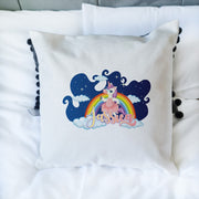 Personalised Unicorn Baby Name Cushion | Custom Name Baby Girl Pillow | 4 Designs | 16x16 inch