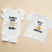 Personalised Little Momo & Samosa Baby Bodysuit & T-Shirt | Funny Food Theme Baby Grow Gift