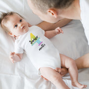 Personalised Glitter Monthly Milestone Bodysuit | Custom Name Baby Grows Set 1-12 Months