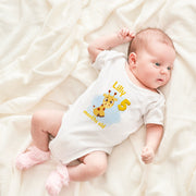 Body personnalisé pour bébé Girafes étapes mensuelles, Body jaune personnalisé pour bébé, Ensemble de bodys étapes mensuelles thème Girafe