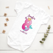 Personalised Mermaid Monthly Milestone Bodysuit | Custom Name Baby Grows Set 1-12 Months