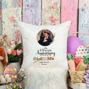 Personalised Anniversary Couple Cushion | Custom Name & Photo Couple Pillow | Wedding Anniversary Gift