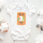 Personalised Funky Colourful Monthly Milestone Bodysuit | Custom Name Baby Grows Set 1-12 Months