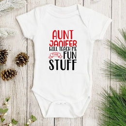 Personalised Baby & Auntie Bodysuit | Funny Aunt Baby Grow Gift | 2 Styles | Preemie to 18-24 Months