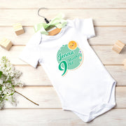 Personalised Monthly Milestone Baby Bodysuit | Custom Name Baby Grows Set for Each Month 1-12