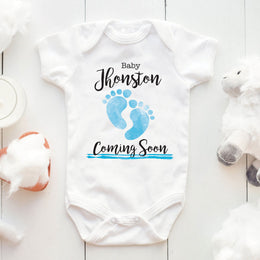 Gender Announcement Baby Bodysuit | Pregnancy & Name Reveal Baby Grow | Baby Boy & Girl | 0-24M