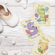 Animal Personalised Baby Milestone Cards  | Animal Monthly Milestone Cards For newborn |  Newborn Birth Gifts cards