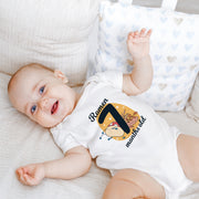 Personalised Animal Monthly Milestone Bodysuit | Custom Name Baby Grows Set 1-12 Months