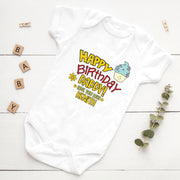 Happy Birthday Mummy & Daddy Baby Bodysuit | Personalised Mum & Dad Birthday Baby Grow Gift
