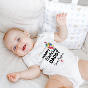 Happy Birthday Mummy & Daddy Baby Bodysuit | Baby Birthday Photo Prop | Mum & Dad Gift from Baby
